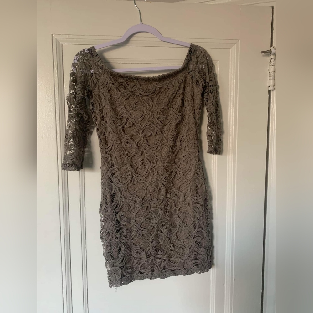 lace beige dress small